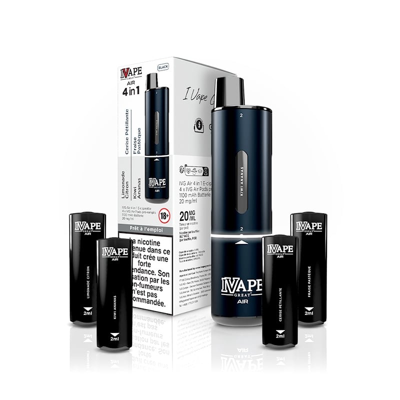 e-liquide Kit Air Pod 4 en 1 Black Edition - I Vape Great pas cher