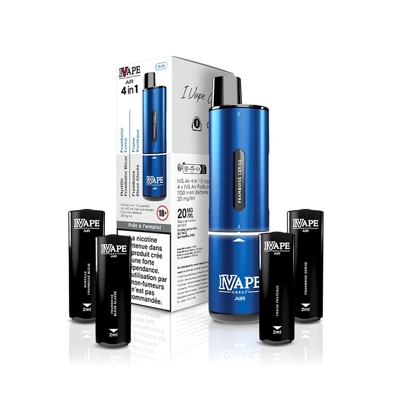 e-liquide Kit Air Pod 4 en 1 Blue Edition - I Vape Great pas cher