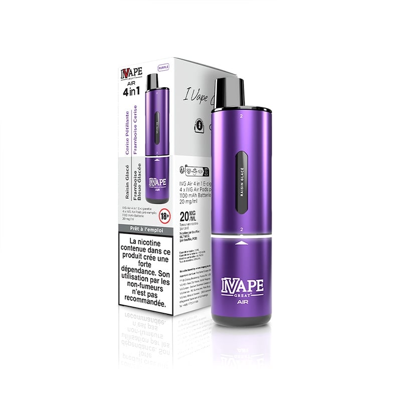 e-liquide Kit Air Pod 4 en 1 Purple Edition - I Vape Great pas cher
