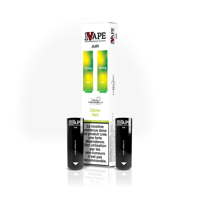 Cartouches Air Pod 4 en 1 Citron Vert - I Vape Great pas cher