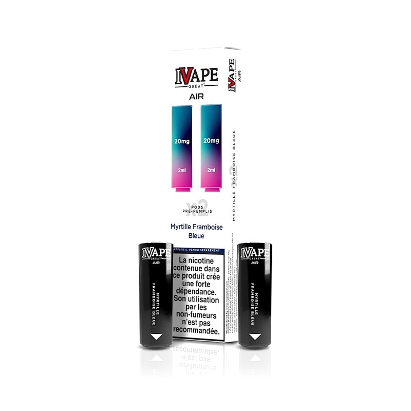 Cartouches Air Pod 4 en 1 Myrtille Framboise Bleue - I Vape Great pas cher