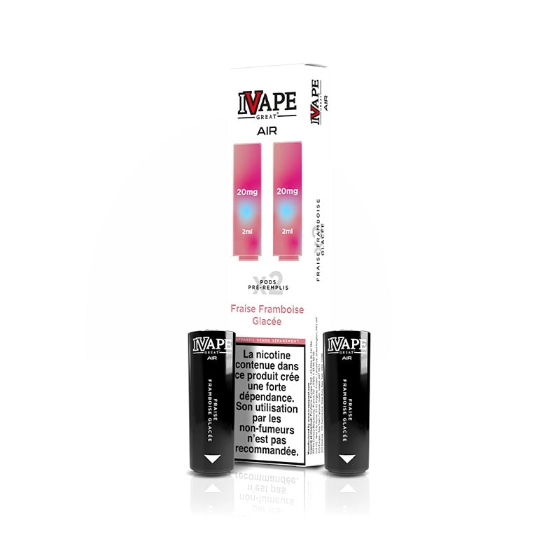 Cartouches Air Pod 4 en 1 Fraise Framboise Glacée - I Vape Great pas cher
