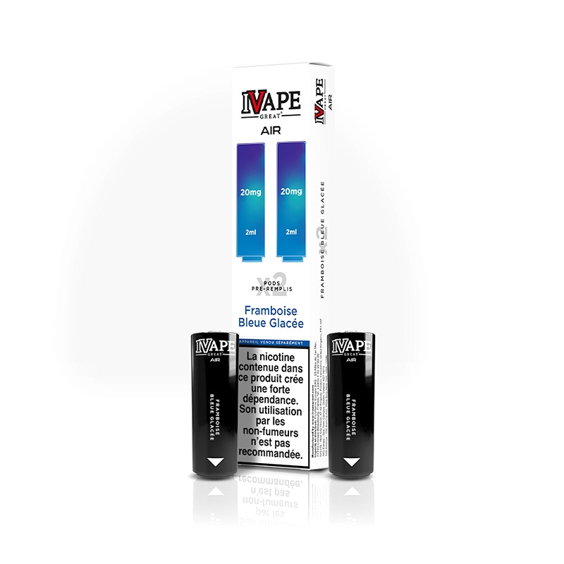 Cartouches Air Pod 4 en 1 Framboise Bleue Glacée - I Vape Great pas cher