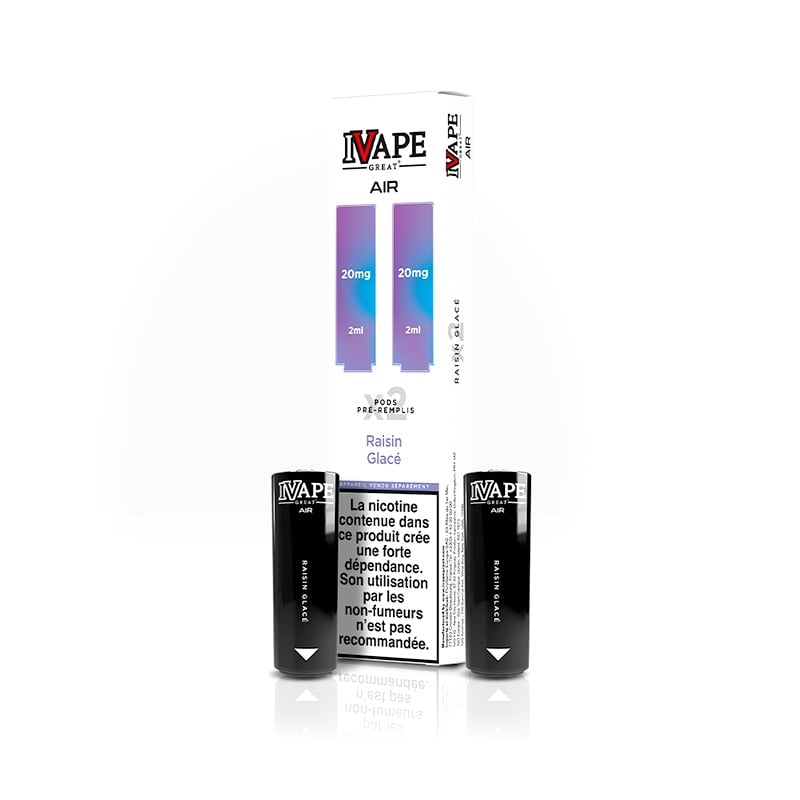 Cartouches Air Pod 4 en 1 Raisin Glacé - I Vape Great pas cher