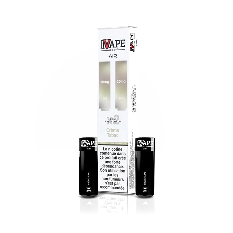 Cartouches Air Pod 4 en 1 Crème Tabac - I Vape Great pas cher