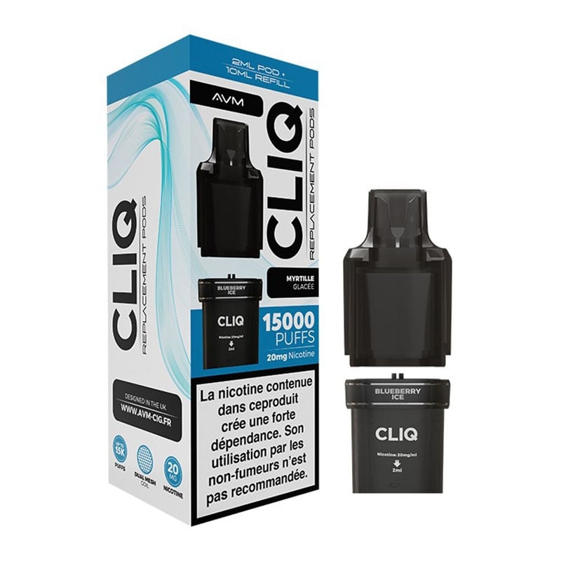Cartouches Blueberry Ice Pod Cliq - AVM pas cher