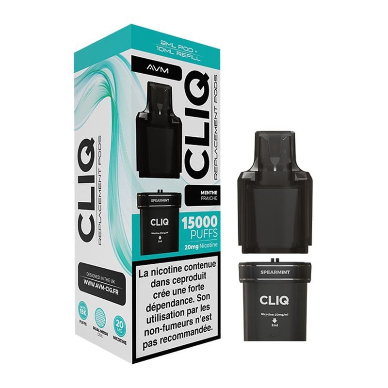 Cartouches Spearmint Pod Cliq - AVM pas cher