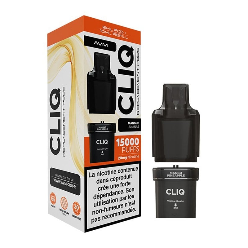 Cartouches Mango Pineapple Pod Cliq - AVM pas cher
