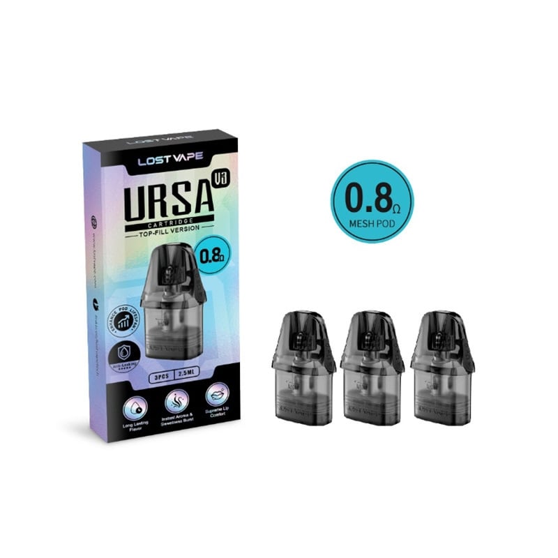 e-liquide Cartouches Ursa V3 2.5 ml (x3) - Lost Vape pas cher