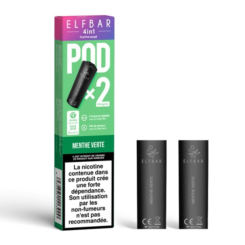 Cartouche EB 4in1 Menthe Verte - Elfbar pas cher