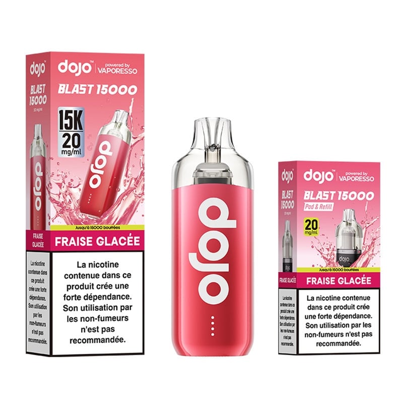 Cigarettes Electroniques Puff Dojo Blast 30K Fraise Glacée - Vaporesso pas cher