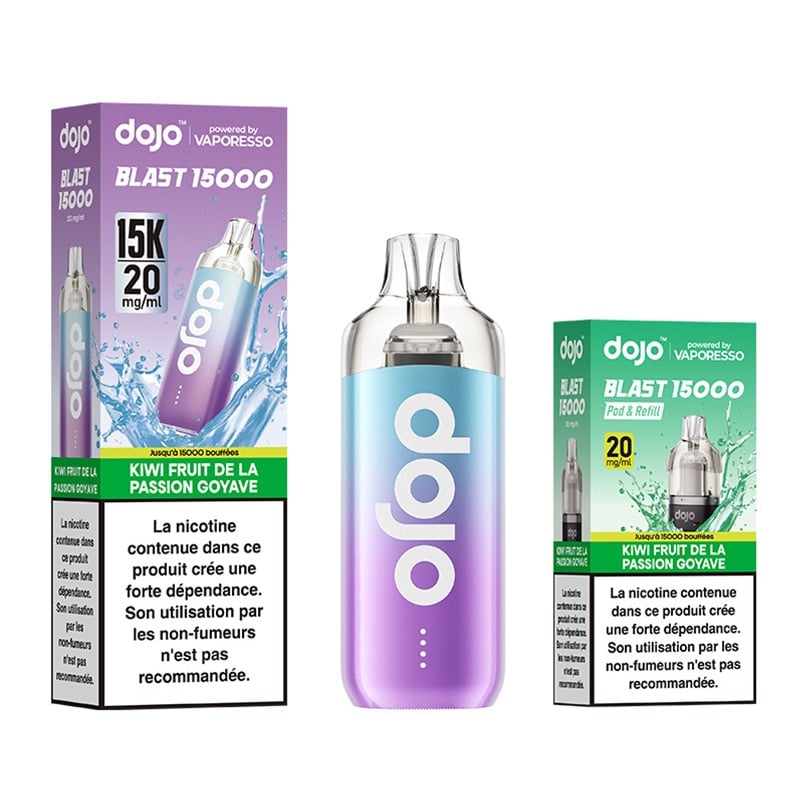 Cigarettes Electroniques Puff Dojo Blast 30K Kiwi Fruit de la Passion Goyave - Vaporesso pas cher