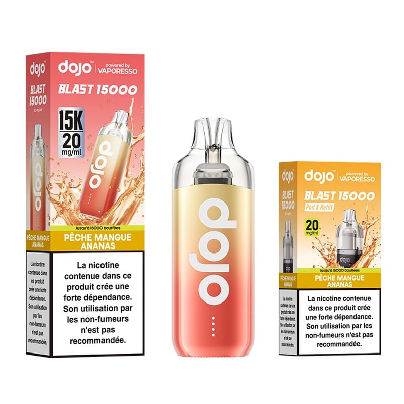 Cigarettes Electroniques Puff Dojo Blast 30K Pêche Mangue Ananas - Vaporesso pas cher
