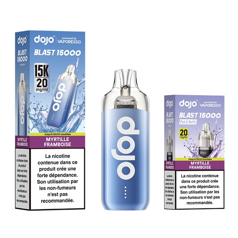 Cigarettes Electroniques Puff Dojo Blast 30K Myrtille Framboise - Vaporesso pas cher
