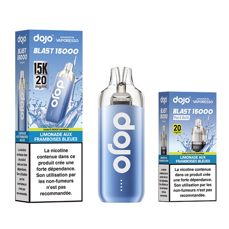 Cigarettes Electroniques Puff Dojo Blast 30K Limonade aux Framboises Bleues - Vaporesso pas cher