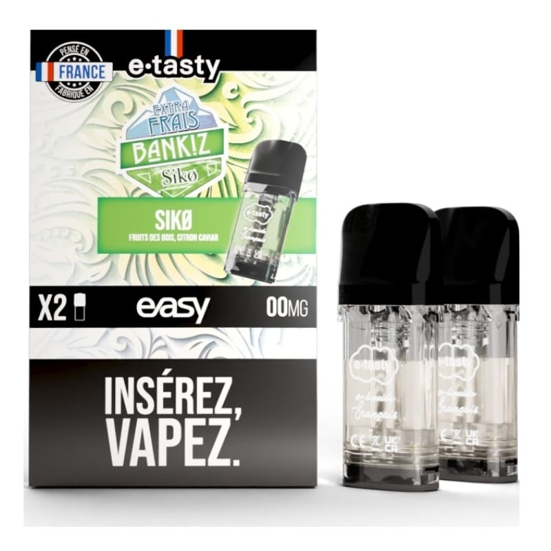 Cartouches Pod Easy saveur Siko Extra Frais - E.Tasty pas cher
