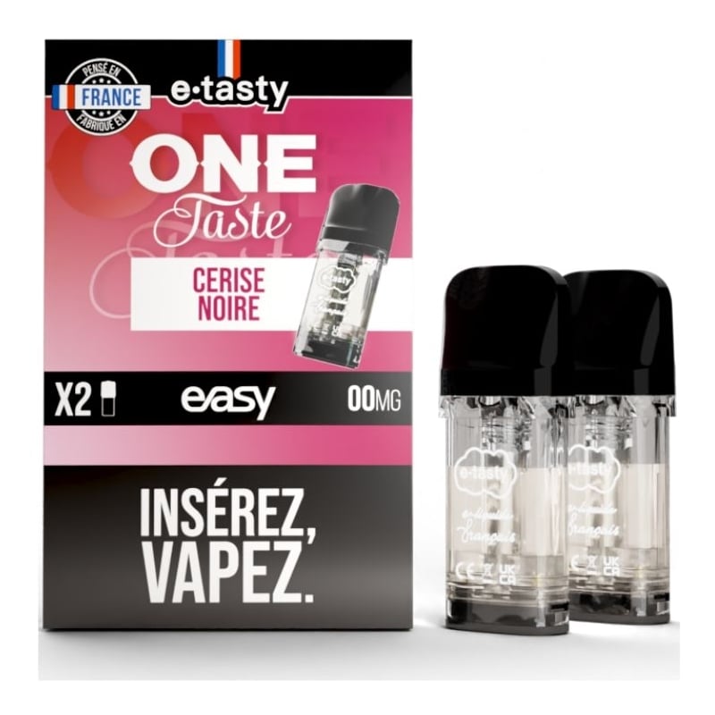 Cartouches Pod Easy saveur Cerise Noire - E.Tasty pas cher
