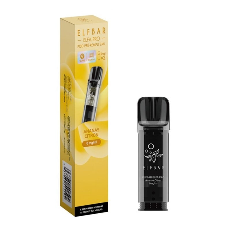 Cartouches Elfa Pro saveur Ananas Citron - Elfbar pas cher