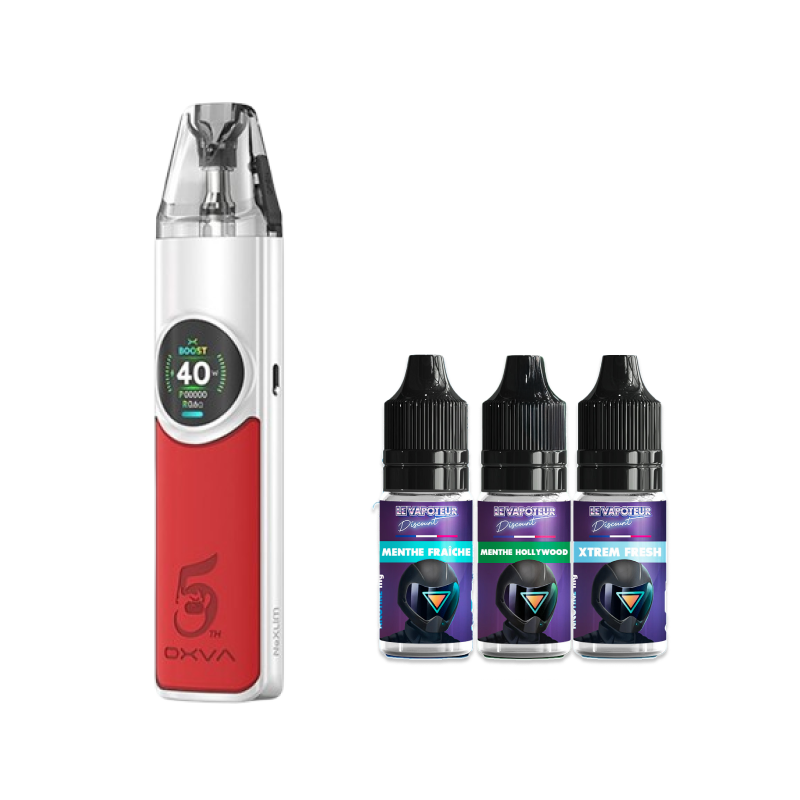 Pack Menthe Nexlim Red - LVD x Oxva | Le Vapoteur Discount