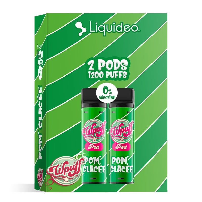 Wpuff 1800 2 Pods saveur Pom' Glacée - Liquideo pas cher