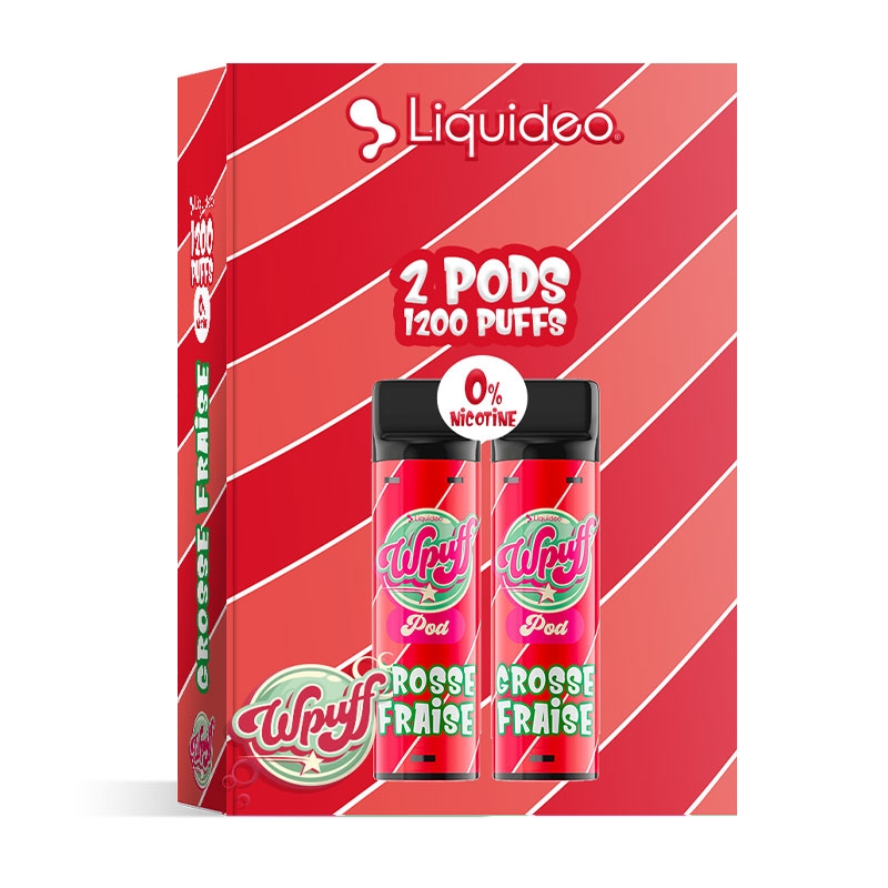Wpuff 1800 2 Pods Big Strawberry - Liquideo cheap