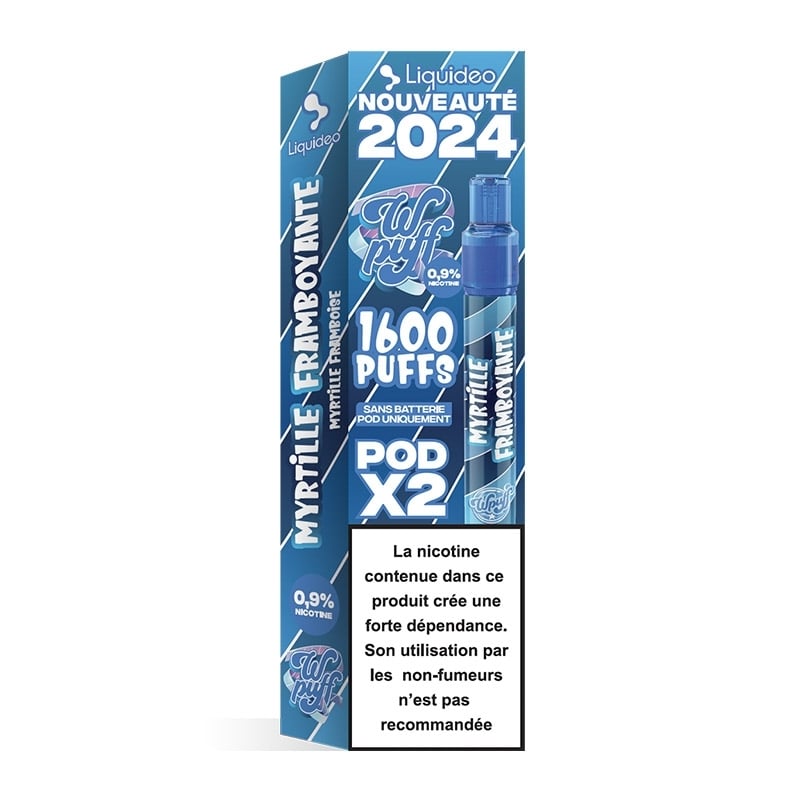 Wpuff 2.0 2 Pods saveur Myrtille Framboyante - Liquideo pas cher