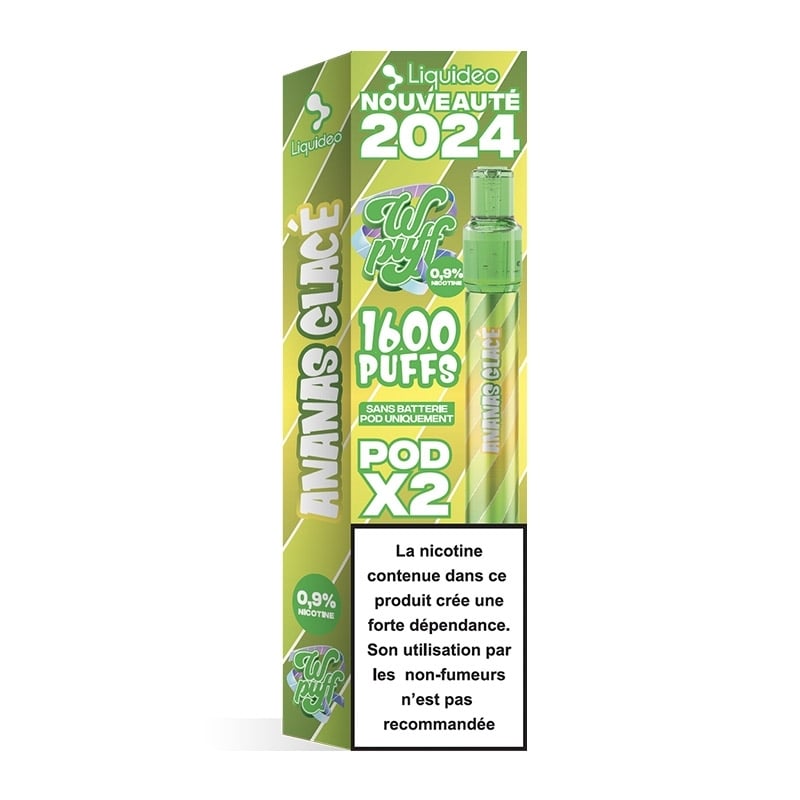 Wpuff 2.0 2 Pods saveur Ananas Glacé - Liquideo pas cher