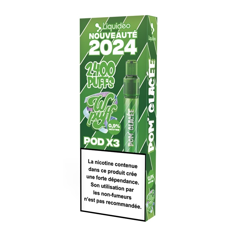 Wpuff 2.0 1 Battery + 3 Pods Iced Apple - Liquideo cheap
