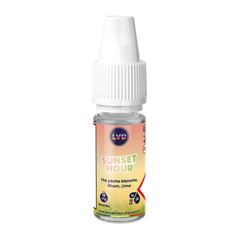 White Peach Rum Lime Tea 10 ml Sunset Hour - Le Vapoteur Discount