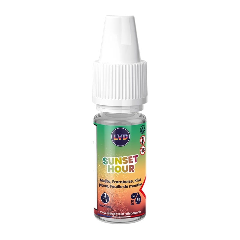 Raspberry Yellow Kiwi Mint Leaf Mojito 10 ml Sunset Hour - Le Vapoteur Discount