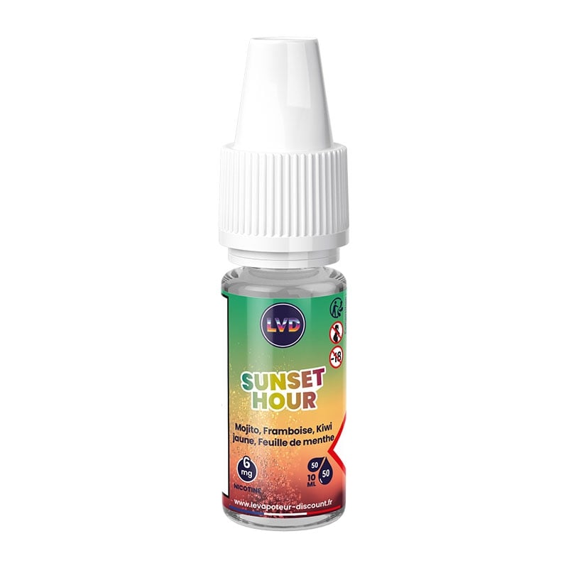 Raspberry Yellow Kiwi Mint Leaf Mojito 10 ml Sunset Hour - Le Vapoteur Discount
