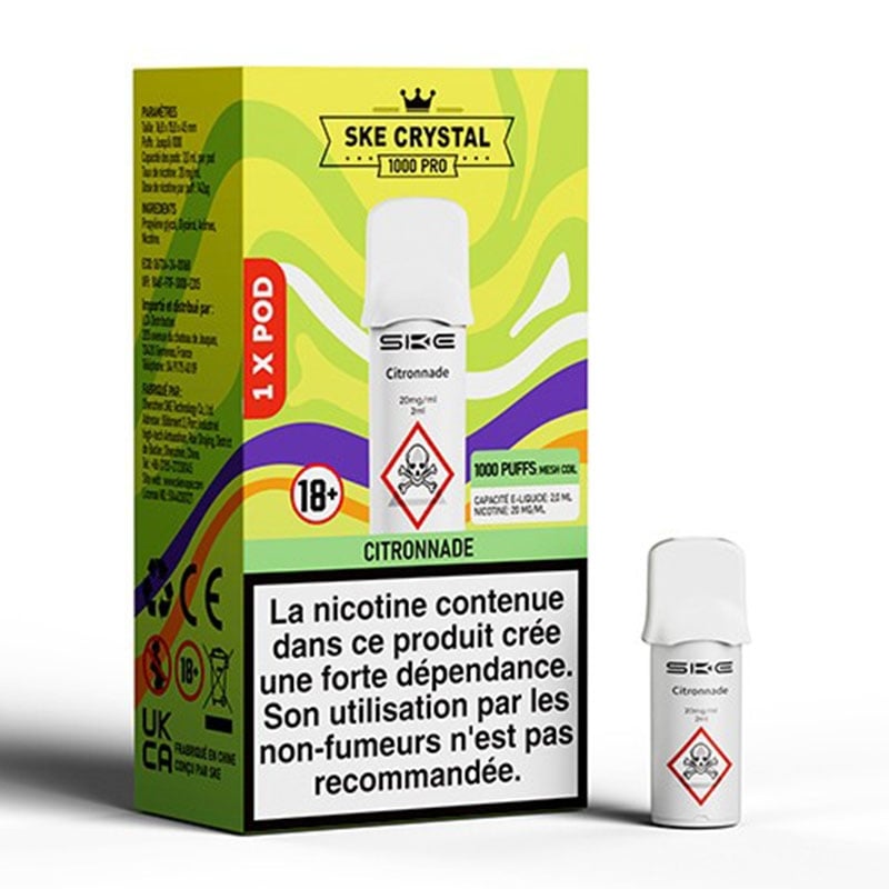 Cartouche Crystal saveur Citronnade - SKE pas cher