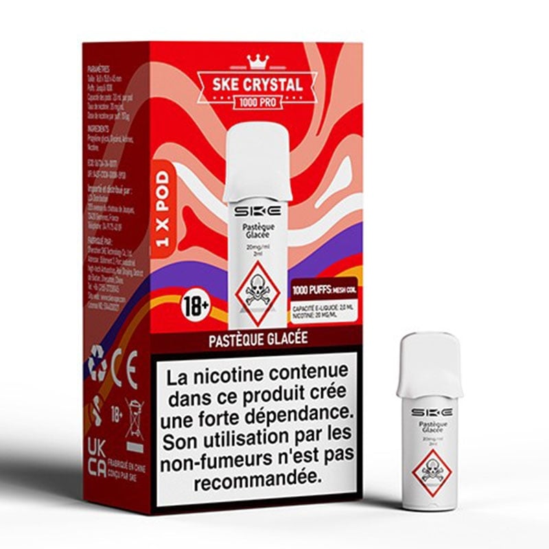 Cartouche Crystal saveur Pastèque Glacée - SKE pas cher