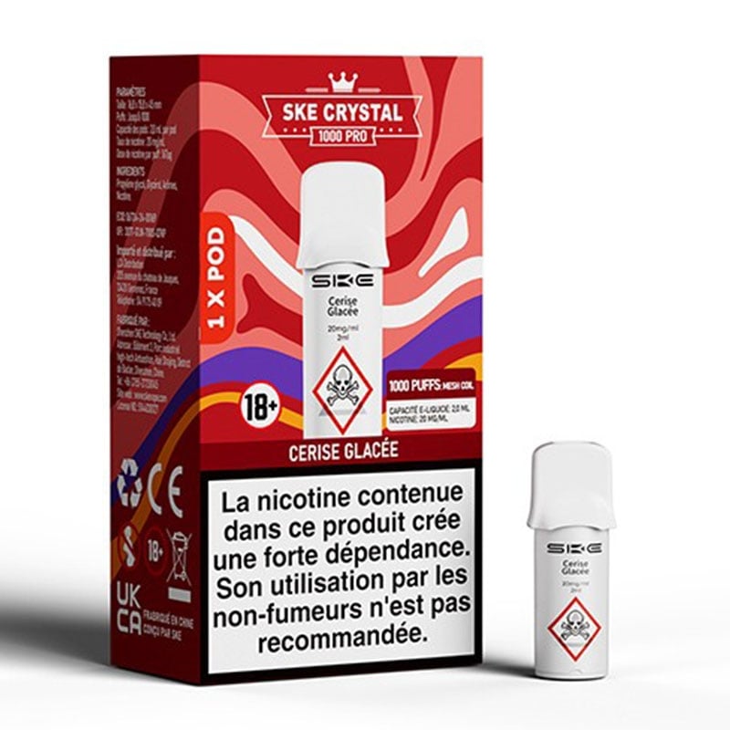 Cartouche Crystal saveur Cerise Glacée - SKE pas cher