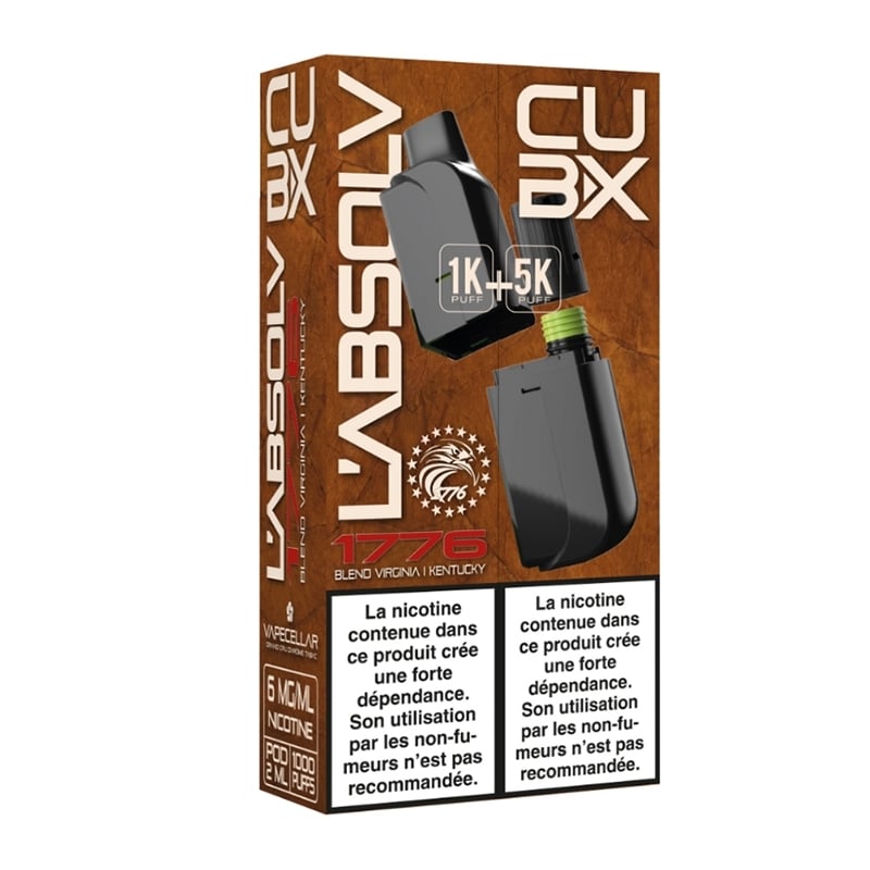 e-liquide Pod + Recharge Cubx saveur 1776 - Vape Cellar pas cher