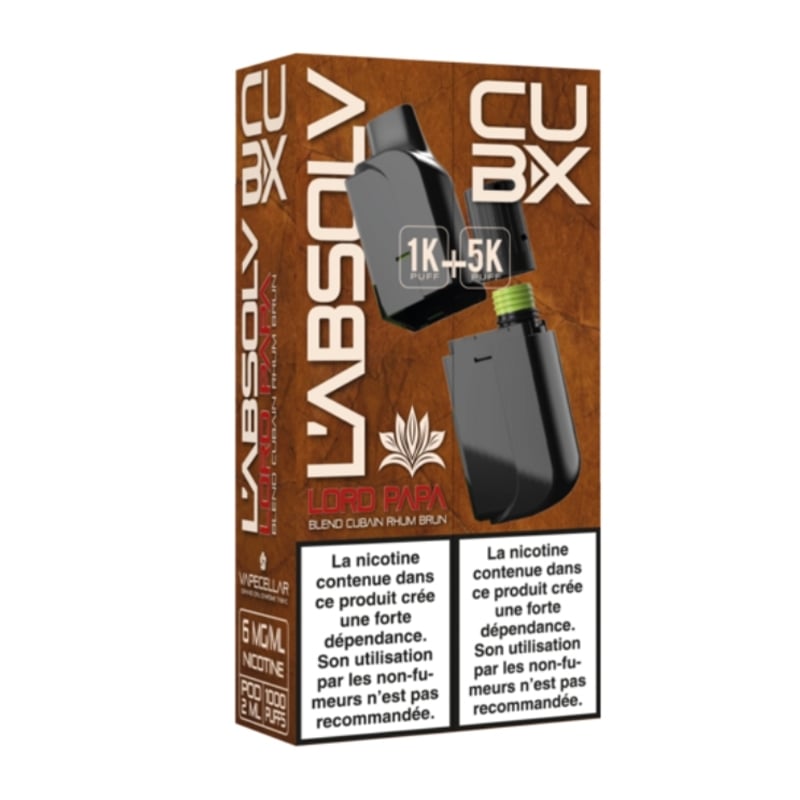 e-liquide Pod + Recharge Cubx saveur Lord Papa - Vape Cellar pas cher