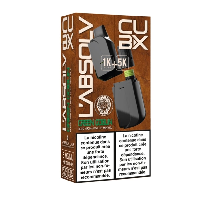 e-liquide Pod + Recharge Cubx saveur Green Goblin - Vape Cellar pas cher