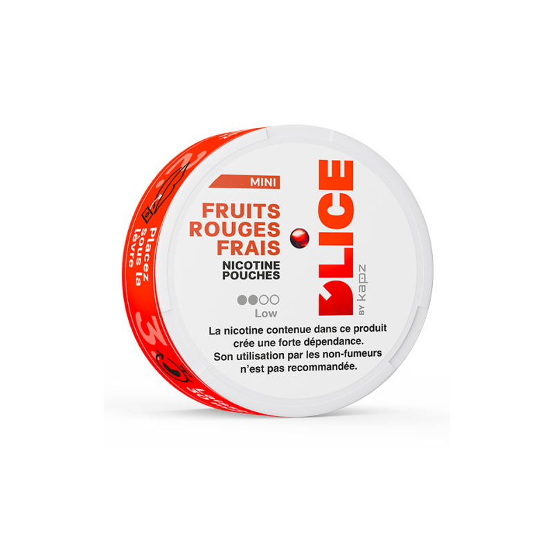 e-liquide Sachets Nicotinés Fruits Rouges frais - D'lice by Kapz pas cher