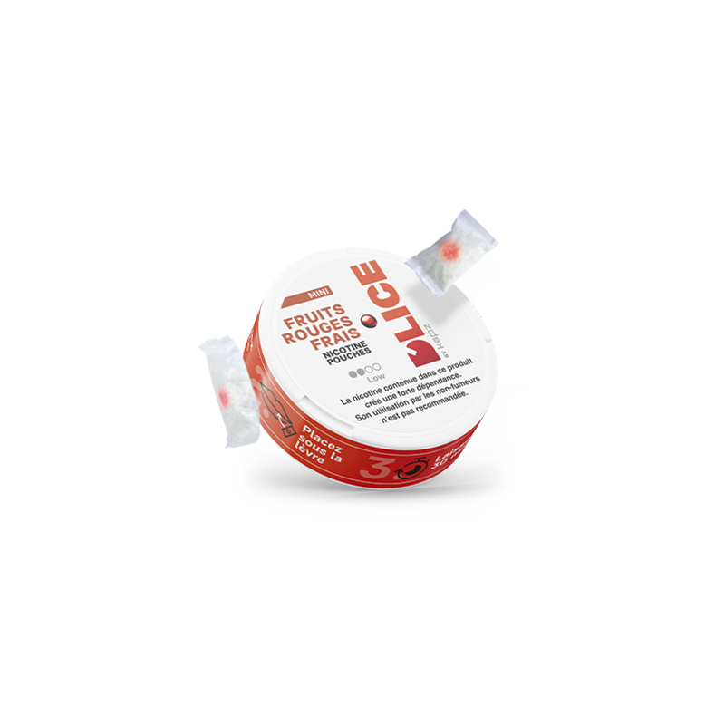 e-liquide Sachets Nicotinés Fruits Rouges frais - D'lice by Kapz pas cher
