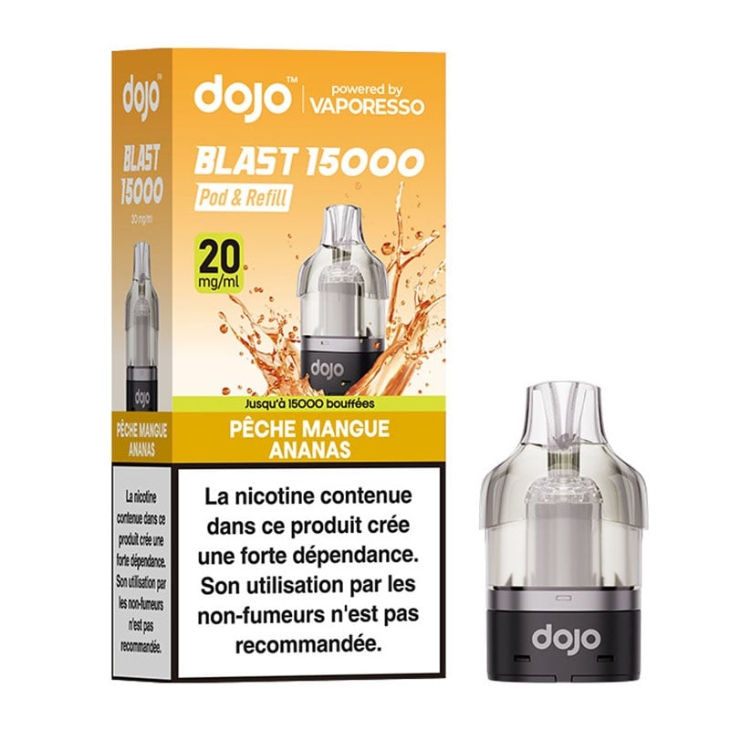 Cartouche Dojo Blast 15K Pêche Mangue Ananas - Vaporesso pas cher