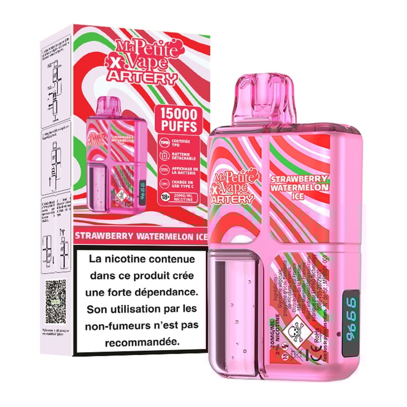 e-liquide Puff Strawberry Watermelon Ice - Ma Petite Vape X Artery pas cher