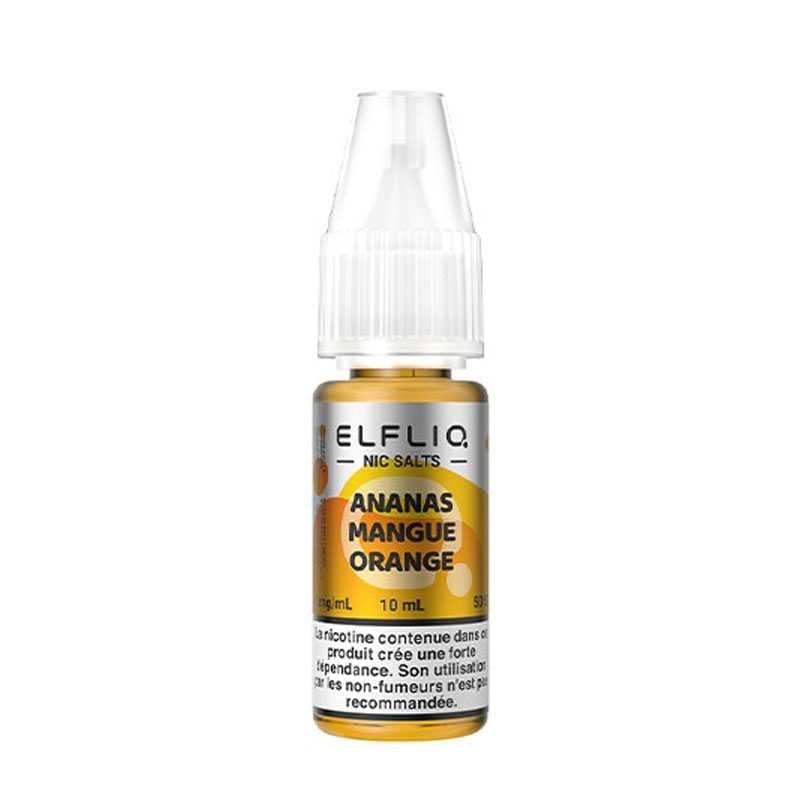 E-liquide ELFLIQ Ananas Mangue Orange Nic Salt 10 ml - Elfbar pas cher | Le Vapoteur Discount