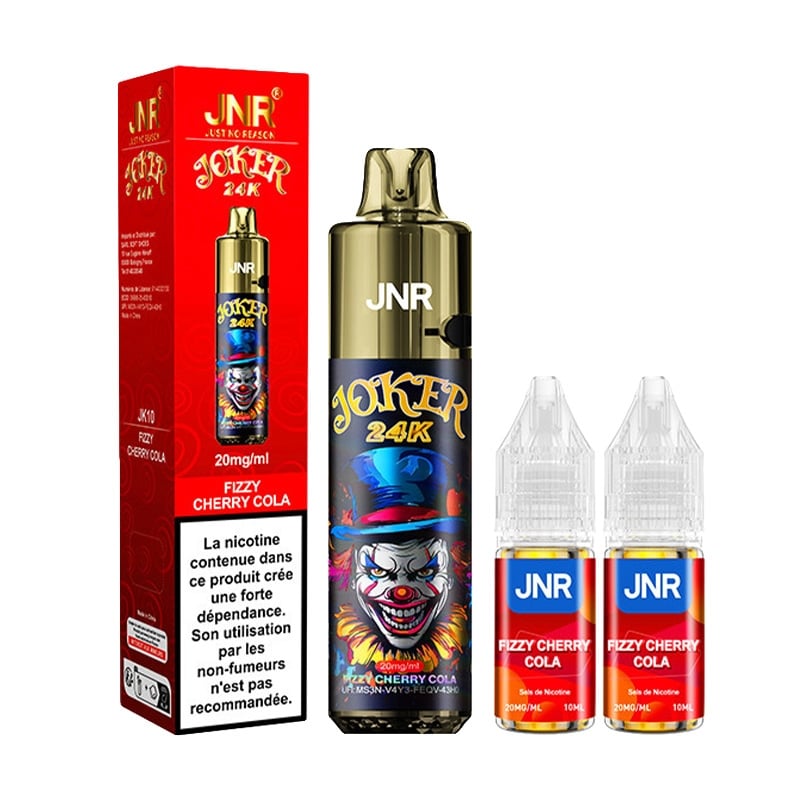 Puff JNR Joker 24 K Fizzy Cherry Cola pas cher | Le Vapoteur Discount