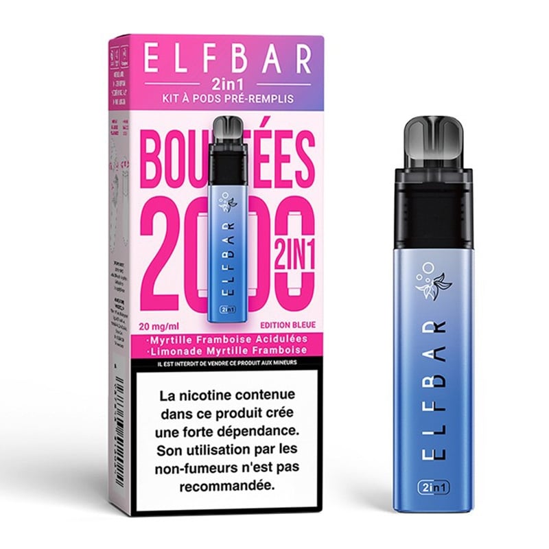 e-liquide Kit ElfBar 2in1 Edition Bleue - ElfBar pas cher