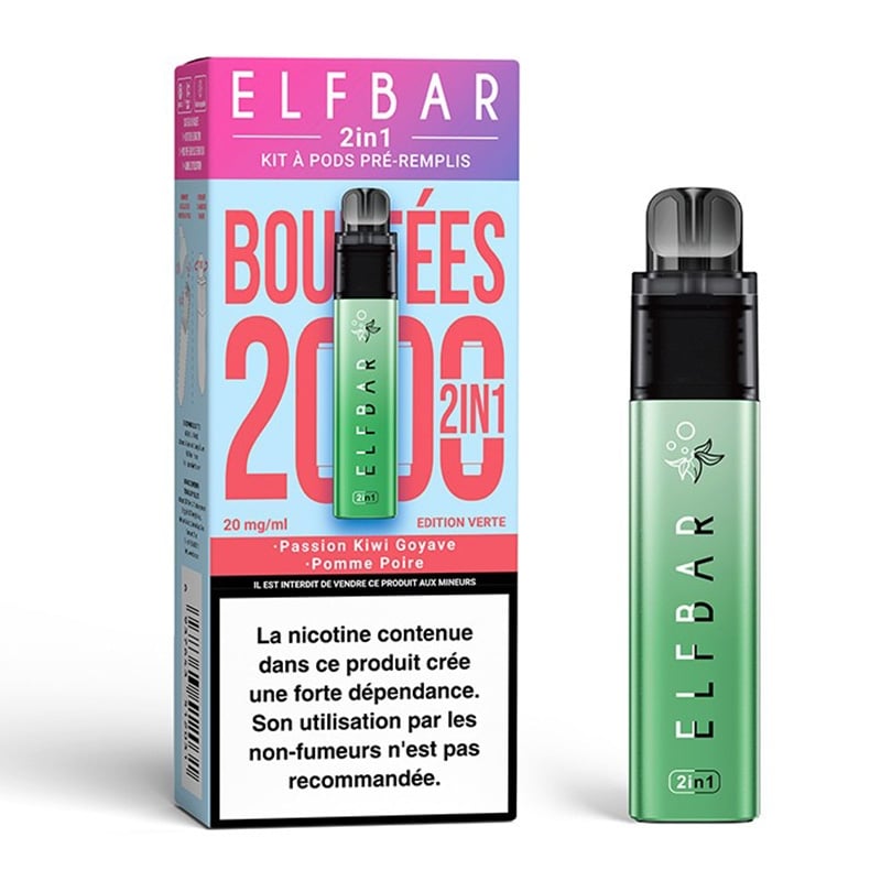 e-liquide Kit ElfBar 2in1 Edition Verte - ElfBar pas cher