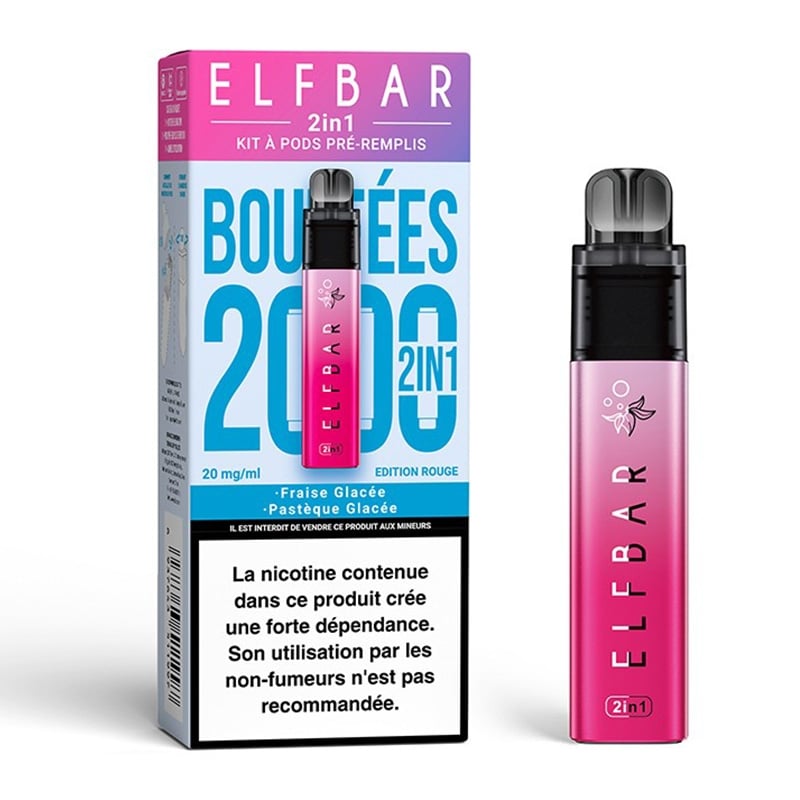 e-liquide Kit ElfBar 2in1 Edition Rouge - ElfBar pas cher