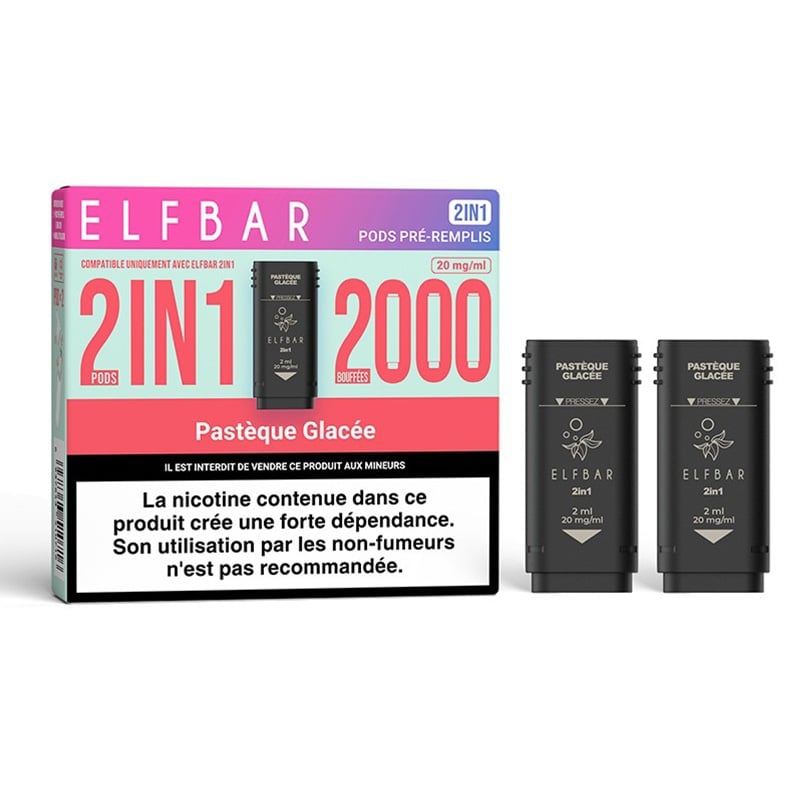 Cartouches ElfBar 2in1 Pastèque Glacée - ElfBar pas cher