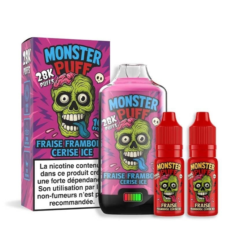 Monster Puff 28K Strawberry Raspberry Cherry Ice - Monster Puff