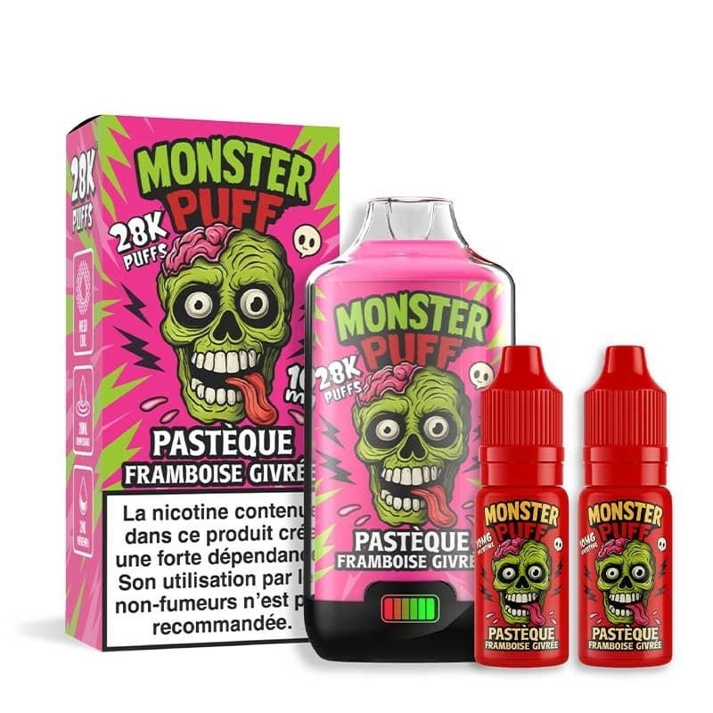 Monster Puff 28K Watermelon Frosted Raspberry - Monster Puff
