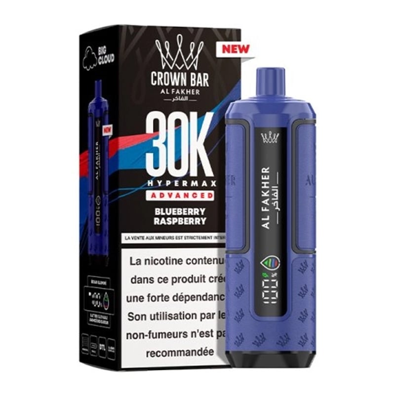 Puff Al Fakher Crown Bar Advanced 30K Blueberry Raspberry | Le Vapoteur Discount Puff Al Fakher Crown Bar Advanced 30K Blueberry Raspberry | Le Vapoteur Discount
